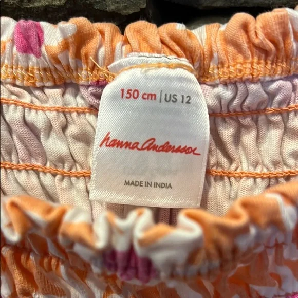 Hanna Andersson Floral Sundress with Pink and Orange Daisies - Picture 4 of 7